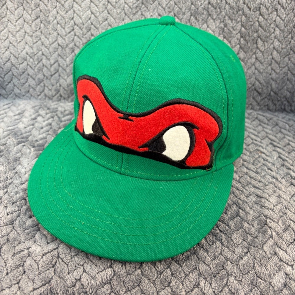 Nickelodeon TMNT Raphael Green Red Mask Flat Brim Hat 2011